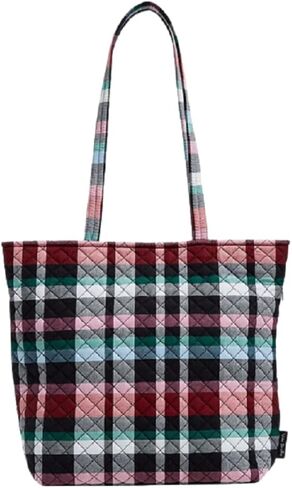 Vera Bradley Womens Tote Bag in Ribbons Plaid in Saudi Arabia