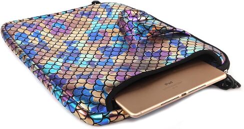 15.6-Inch Laptop Shoulder Carrying Bag Case Sleeve For 14" 15" 15.6 inch Macbook/Notebook/Ultrabook/Chromebook, Mermaid Scale (Blue) in Saudi Arabia