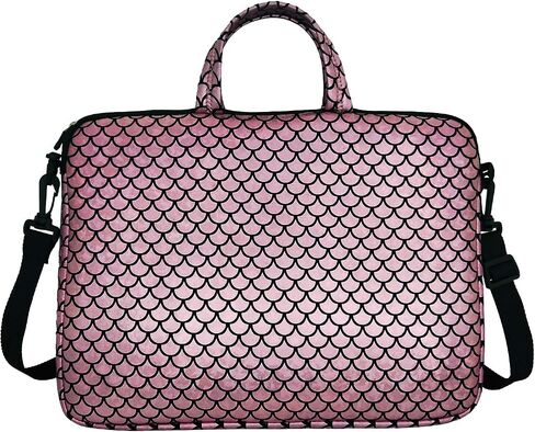 15.6-Inch Laptop Shoulder Carrying Bag Case Sleeve For 14" 15" 15.6 inch Macbook/Notebook/Ultrabook/Chromebook, Mermaid Scale (Blue) in Saudi Arabia
