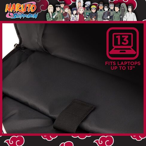 Naruto 13 Inch Sleeve Laptop Backpack, Padded Computer Bag for Commute or Travel, Shinobi Headband, One Size in Saudi Arabia