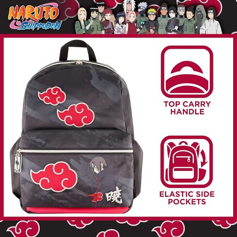 Naruto 13 Inch Sleeve Laptop Backpack, Padded Computer Bag for Commute or Travel, Shinobi Headband, One Size in Saudi Arabia