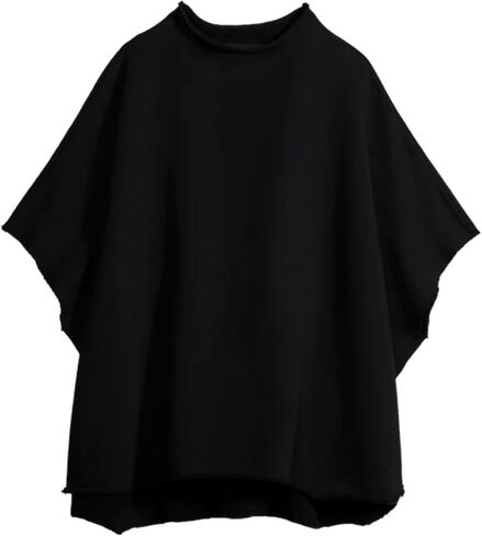 OPCAKM Women's Oversized Funnel Neck Tops 3/4 Batwing Sleeve Capelet Casual Workout Pullover Sweatshirts in Kuwait