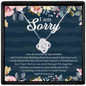 Im Sorry Gifts for Her Necklace - Apology Gifts for Her - Apology Gifts Instead of Your Sincere Apologies for Wife, Girlfriend, Soulmate