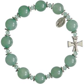 Green Jade 10mm Rosary Bracelet