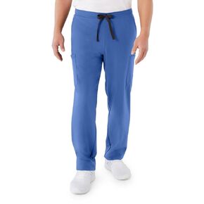 ave. Unisex Clinton Straight Leg Six Pocket Cargo Scrub Pant in Ceil Blue, XL