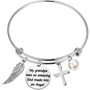 CYTING Grandpa Memorial Bracelet My Grandpa Was So Amazing God Made Him An Angel In Memory Of Grandpa Remembrance Jewelry Loss Of Grandfather Sympathy Gift