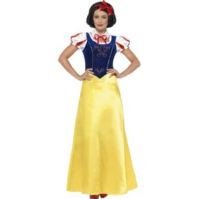 Smiffys Women's Princess Snow Costume, Dress, Collar and Headband, Wings and Wishes, Serious Fun, Size 14-16, 24643