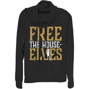 Harry Potter Deathly Hallows Free House Elves Women's Fast Fashion Cowl Neck Long Sleeve Knit Top