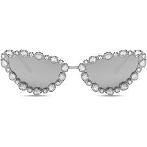 Full Crystal Shiny Cat Eye Sunglasses For Women Vintage Fashion Luxury Rhinestone Sun Glasses Female Elegant Shades