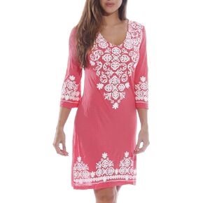 Just Love Womens 3/4 Sleeve Swimsuit Cover Up Casual Tunic Resort Wear