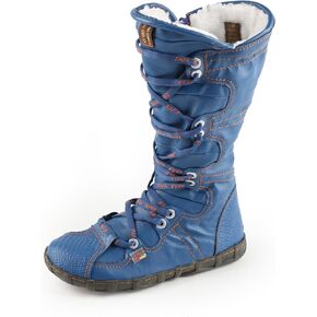 TMA EYES Women’s Snow Boots Calf Boots for Ladies with Faux Fur lining Lace up and side Zipper