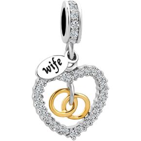 LovelyCharms الزوجة الحب القلب استرخى سحر الخرزة للسوار in Kuwait