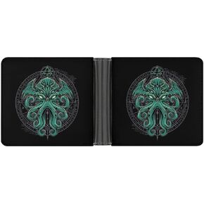 Cthulhu Funny Bifold Wallet Hidden Compartments Pocket Money Credit Card Holder for Travel Work