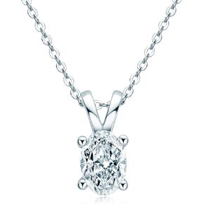 AINUOSHI Moissanite Necklace for Women, 1-1.5 CT Solitaire Moissanite Diamond D-E Color, 925 Sterling Silver with 18K Gold Plating, Christmas New Year Gifts with Jewelry Box Packed in Kuwait
