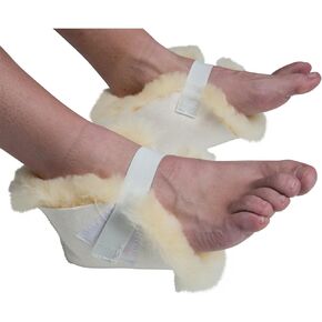 Heel Protectors, Sheepskin, Pressure Relief Sores, 1 Pair