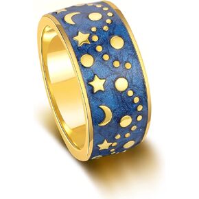 Signet Enamel Rings for Women Chunky Gold Ring for Woman Trendy Gold Band Engraved Boho Handmade Colorful Y2K Ring Jewelry Women Unique Fashion Rings