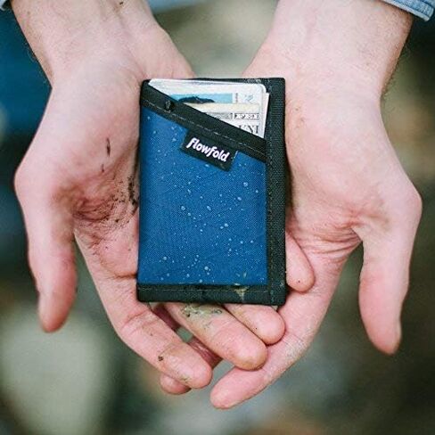 Flowfold Minimalist Card Holder Durable Slim Front Pocket Wallet, Card Holder Wallet Made in USA (Navy Blue) in Saudi Arabia