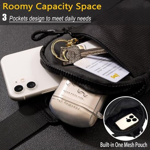 Mini Sling Bag Men Women Small Crossbody Bag Waterproof Phone Chest Bag Fanny Packs Personal Pocket Bag Hiking Backpack in Saudi Arabia