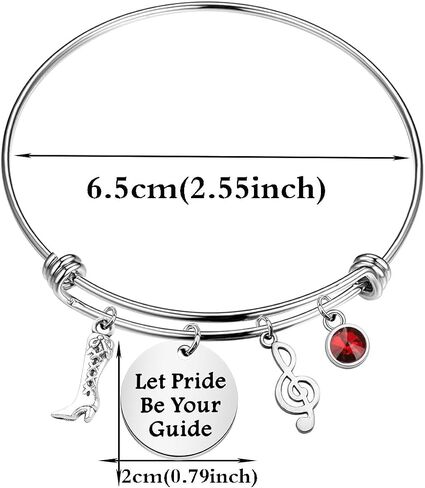KEYCHIN Red Boots Musical Bracelet Broadway Musical Theatre Gifts Let Pride Be Your Guide Jewelry Boots Broadway Merchandise in Saudi Arabia