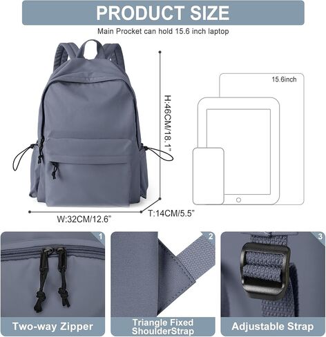 Black Middle School Backpack Waterproof Laptop College Backpack For Men Women High School Aesthetic Small Travel Bookbag Simple Bookbag For Teens Girls Boys in Saudi Arabia