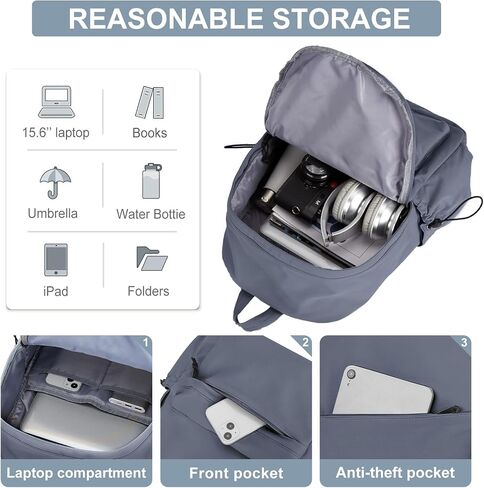 Black Middle School Backpack Waterproof Laptop College Backpack For Men Women High School Aesthetic Small Travel Bookbag Simple Bookbag For Teens Girls Boys in Saudi Arabia