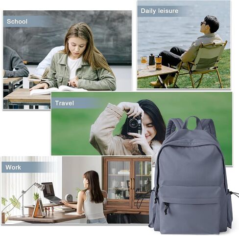 Black Middle School Backpack Waterproof Laptop College Backpack For Men Women High School Aesthetic Small Travel Bookbag Simple Bookbag For Teens Girls Boys in Saudi Arabia