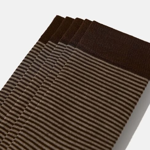 VRD SOCKS Mens Dress Socks, Bamboo Socks for Men, 5-Pack - Shoe Size 8-13, Chocolate Brown - Striped in Saudi Arabia