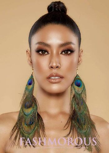 Peacock Feather Earrings Long Feather Earrings for Women in Saudi Arabia