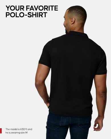 DANISH ENDURANCE Men's Polo Shirt, Organic Cotton, Short Sleeve, Classic in Kuwait