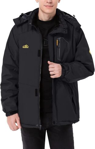 جاكيت تزلج رجالي من CIOR مقاوم للماء بتصميم Mountain II مقاوم للرياح معطف شتوي دافئ ثلج بغطاء رأس قابل للإزالة in Kuwait