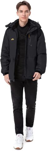 جاكيت تزلج رجالي من CIOR مقاوم للماء بتصميم Mountain II مقاوم للرياح معطف شتوي دافئ ثلج بغطاء رأس قابل للإزالة in Kuwait