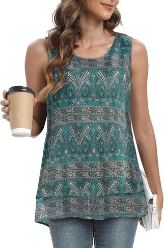 CHICGAL المرأة الصيف تانك القمم عارضة الدبابات أكمام المحملة لطيف فضفاض صالح تي شيرت سترة in Kuwait