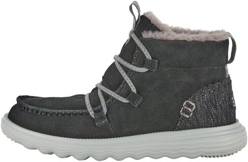 Hey Dude Reyes Suede Boot Grey Size 8 | Women's Boots | Women's Pull on Boots | Comfortable & Light-Weight in Saudi Arabia