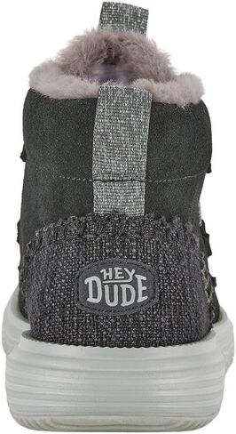Hey Dude Reyes Suede Boot Grey Size 8 | Women's Boots | Women's Pull on Boots | Comfortable & Light-Weight in Saudi Arabia
