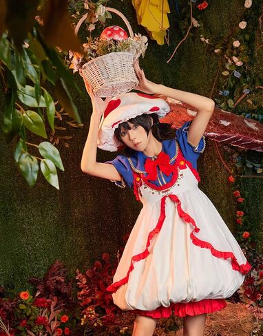 miccostumes Women Costume Anime Doll Cosplay Kawaii Top and Dress with Hat and Socks in Saudi Arabia