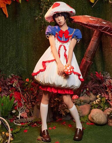 miccostumes Women Costume Anime Doll Cosplay Kawaii Top and Dress with Hat and Socks in Saudi Arabia
