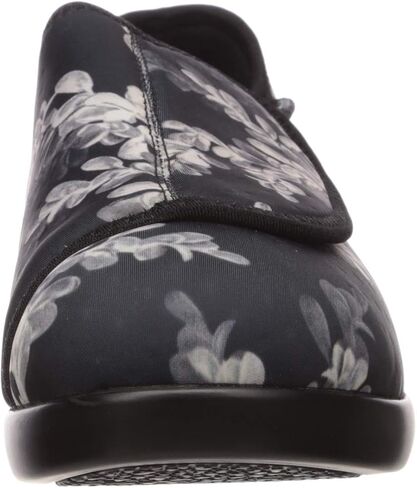 Propét womens Cush 'N Foot Slipper, Black Floral, 9.5 XX-Wide US in Saudi Arabia