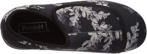 Propét womens Cush 'N Foot Slipper, Black Floral, 9.5 XX-Wide US in Saudi Arabia