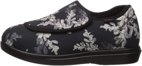 Propét womens Cush 'N Foot Slipper, Black Floral, 9.5 XX-Wide US in Saudi Arabia
