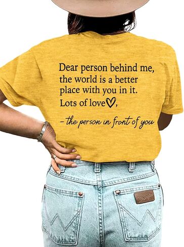 تي شيرت نسائي HDLTE بمقاس كبير لطيف Be Kind Blessed برسومات قصيرة الأكمام وقلب الحب للمعلم in Kuwait