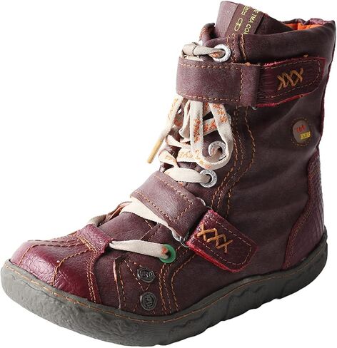 TMA EYES Women's Winter Boots - Stylish Design with PU and Genuine Leather, Side Zipper and Buckle Strap Closure, Cozy Faux Fur Lining in Saudi Arabia