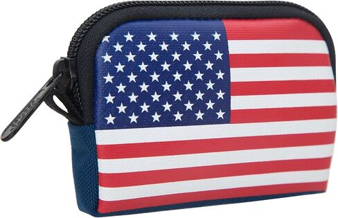 Manhattan Portage Stars and Stripes Coin Purse Black With Zipper Closure In Eclectic Colors Purse For Credit Card ID Card Jewelry Keys Water Resistant Gift 1000D Cordura® Everyday Carry in Saudi Arabia