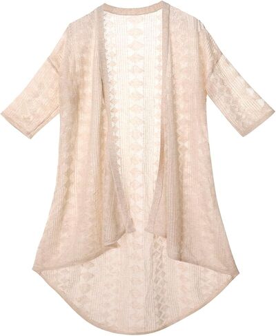 GABERLY Solid Lightweight Knit Kimono Casual Cardigan Short Sleeve Loose Beach Wear Bathing Suit Cover Up Blouse for Women in Saudi Arabia
