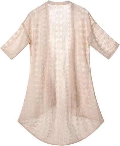 GABERLY Solid Lightweight Knit Kimono Casual Cardigan Short Sleeve Loose Beach Wear Bathing Suit Cover Up Blouse for Women in Saudi Arabia