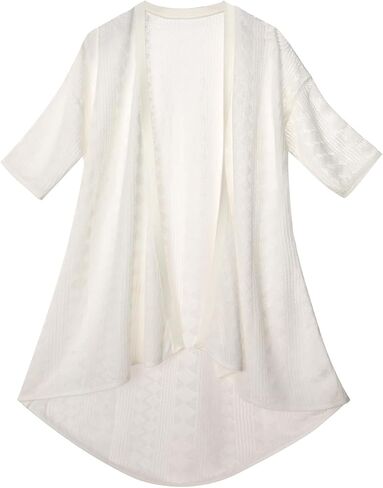 GABERLY Solid Lightweight Knit Kimono Casual Cardigan Short Sleeve Loose Beach Wear Bathing Suit Cover Up Blouse for Women in Saudi Arabia
