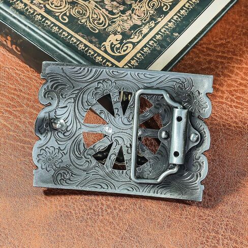 YOQUCOL American Western Cowboy Belt Buckle Bronze Longhorn Bull Head Belt Buckle for Men in Saudi Arabia
