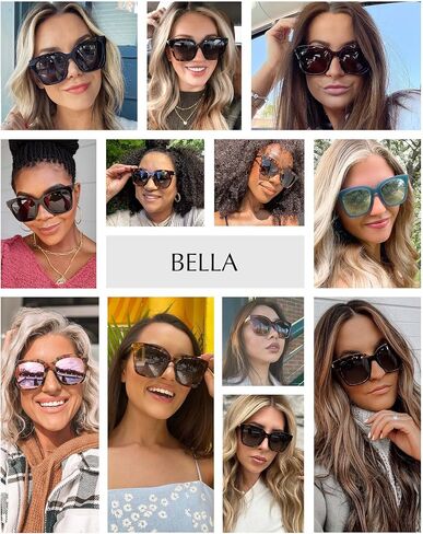 DIFF Bella Designer Square Oversized Sunglasses for Women UV400 Protection, Fashion Green Colors in Saudi Arabia