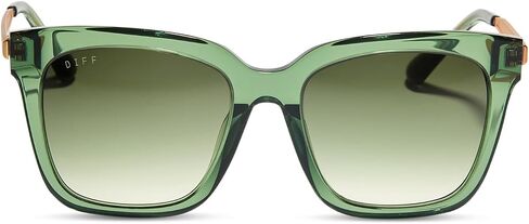 DIFF Bella Designer Square Oversized Sunglasses for Women UV400 Protection, Fashion Green Colors in Saudi Arabia