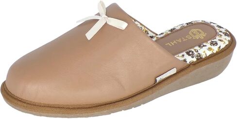 شبشب STAHL الصيفي للنساء، جلد الغنم الأصلي عالي الكثافة ونعل مضاد للانزلاق مع بطانة فائقة النعومة للاستخدام الداخلي/الخارجي in Kuwait