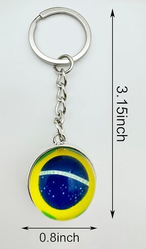 LLBFHH 3 Pcs South America Countries Flag Key Chain, Cool Keychain for Car Keys, Stainless Steel Keyrings & Keychains in Kuwait